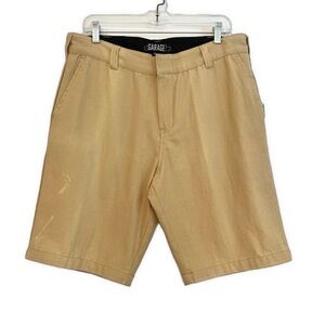 Garage- Men's Beige Flat Front Shorts- 31
